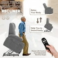 thumbnail image 7 of Homall Power Lift Recliner Chair with Massage for Living Room Recliner Chair for Elderly with Infinite Position Side Pocket and Saucer,Linen Gray, 7 of 7