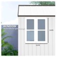 thumbnail image 5 of 8x6 Metal Garden Shed - Outdoor Storage House w/ Doors, Window & Vents - White, 5 of 9