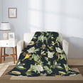 thumbnail image 2 of Throw Blanket for Couch Sofa and Bed, Bird and Flower Print Super Soft Plush Throw Blanket, Fuzzy Cuteness Comfy Warm Washable Flannel Blanket & Throws for All Season, 2 of 5