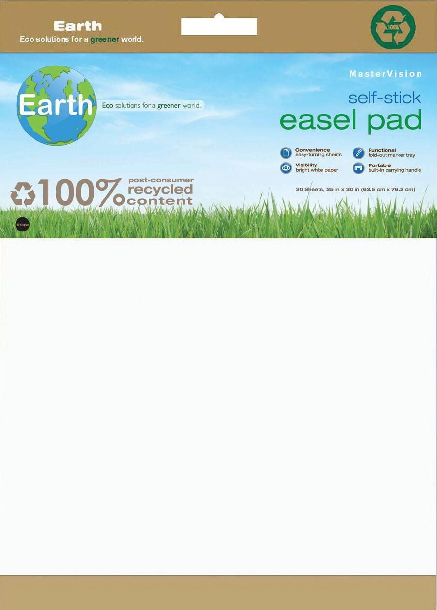 Mastervision Earth Recycled Self-Stick Ease Pads, 2 Pack