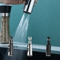 thumbnail image 4 of Tête de Robinet de Cuisine de Remplacement, Tête de Pulvérisateur de Robinet à 3 Fonctions, Robinet en Laiton, Rallonge de Robinet Rotative à 360°, Compatible avec Moen, American Standard, Delta, Kohler, Gris Mat, 4 of 4