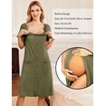 thumbnail image 4 of Ekouaer 3 in 1 Labor/Delivery/Hospital Gown Nursing Dress Maternity Nightgown Sleepwear for Breastfeeding with Button, 4 of 6