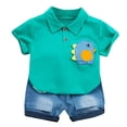 thumbnail image 2 of Edvintorg Kids Baby Boys Clothes Cute Dinosaur Print Casual Short Sleeve Shorts Clothes Set 1-4 Years Toddler Boys Clothing, 2 of 3