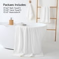 thumbnail image 6 of REDKISS 8-Piece 100% Cotton Towel Set, 600GSM Luxury White Bath Towels. Quick Dry Hand Towels & Washcloths, 6 of 8