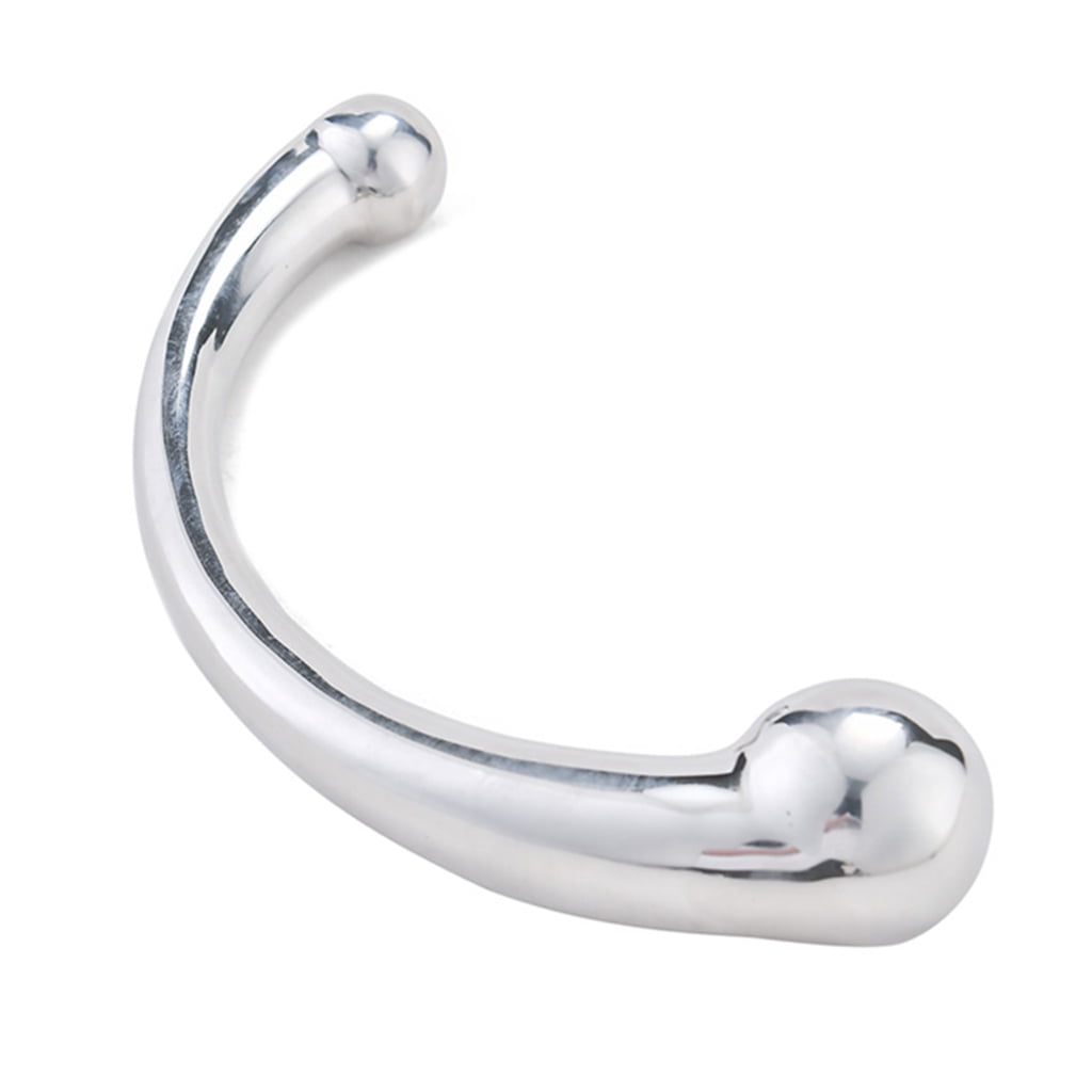 JNANEEI Metal Wand Massage Stick Polished Steel Massager Hard for Muscles Back Neck Shoulder Leg Full