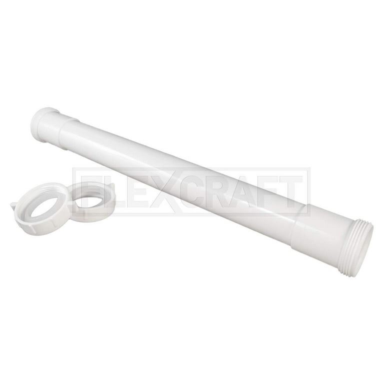 1-1/2 in. x 16 in. White Plastic Solvent Weld Sink Drain Tailpiece Extension Tube 1-1/2 in. x 16 in. White Plastic Solvent Weld Sink Drain Tailpiece Extension Tube