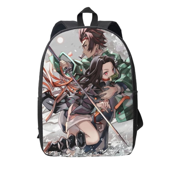 Demon Slayer Kimetsu No Yaiba Backpack Simple Lightweight Backpack Fashion Travel Backpack Laptop Backpack 17 Inch