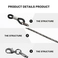 thumbnail image 3 of LOLIPPYY 1 Set Glasses String Black Chain Lanyard for Indoor Use and Hiking Back to School, 3 of 8