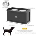 thumbnail image 3 of PawHut Grands Bols Surélevés pour Chien avec Rangement, Support de Bol Surélevé pour Chien, Noir, 3 of 10