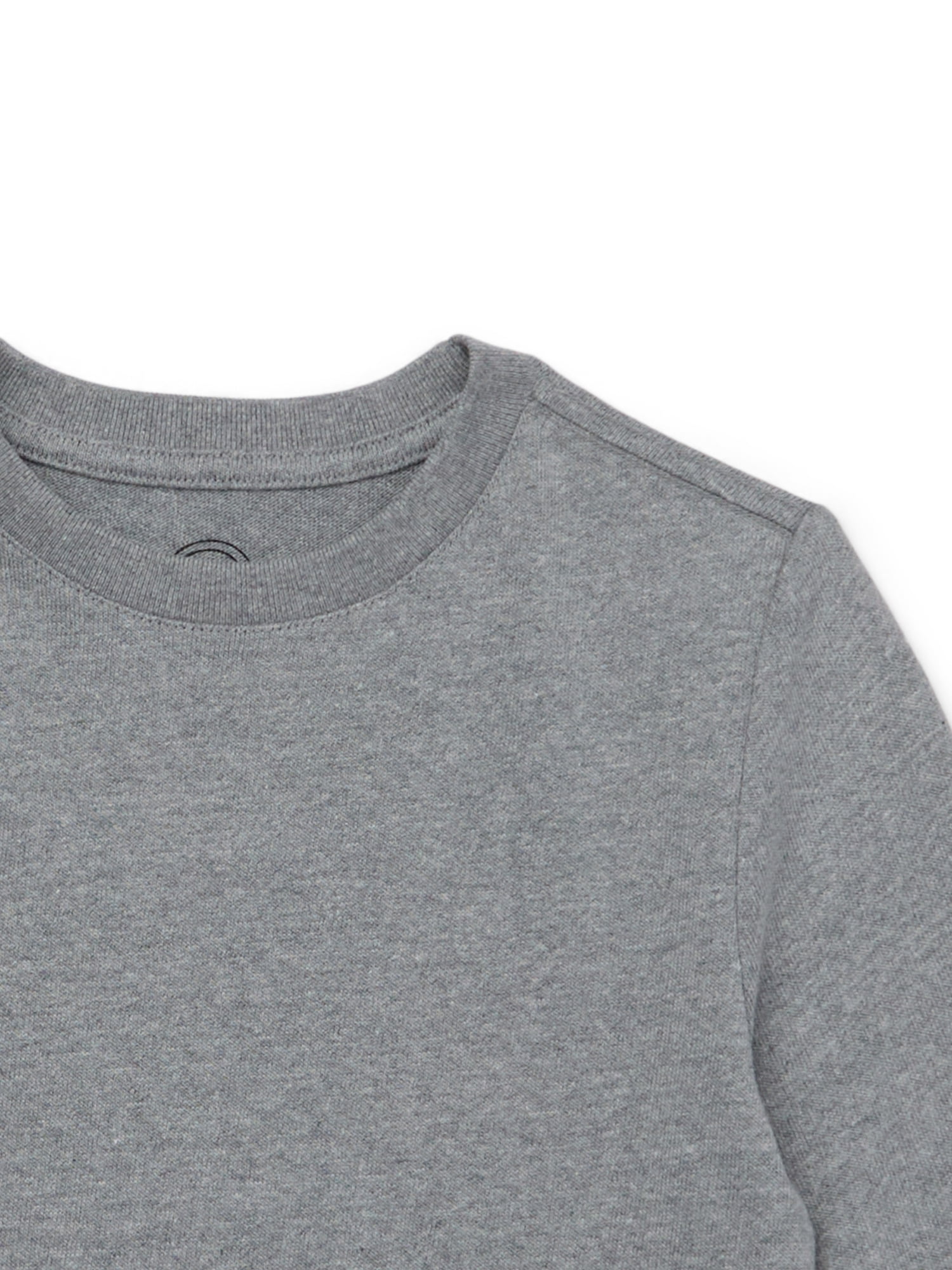 Wonder Nation Boys Long Sleeve Heavyweight Boxy T-Shirt, 3-Pack, Sizes 4-18 & Husky