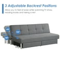 thumbnail image 4 of Topbuy 3-Seat Adjustable Sofa Bed Long Sofa with 2 Drawer with 3 Adjustable Angles, 4 of 7