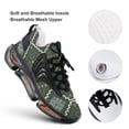 thumbnail image 4 of Bohemia Style Green Walking Shoes for Men Woman Lightweight Tennis Fashion Elastic Sports Shoes Cushion Basketball Shoes, 4 of 7