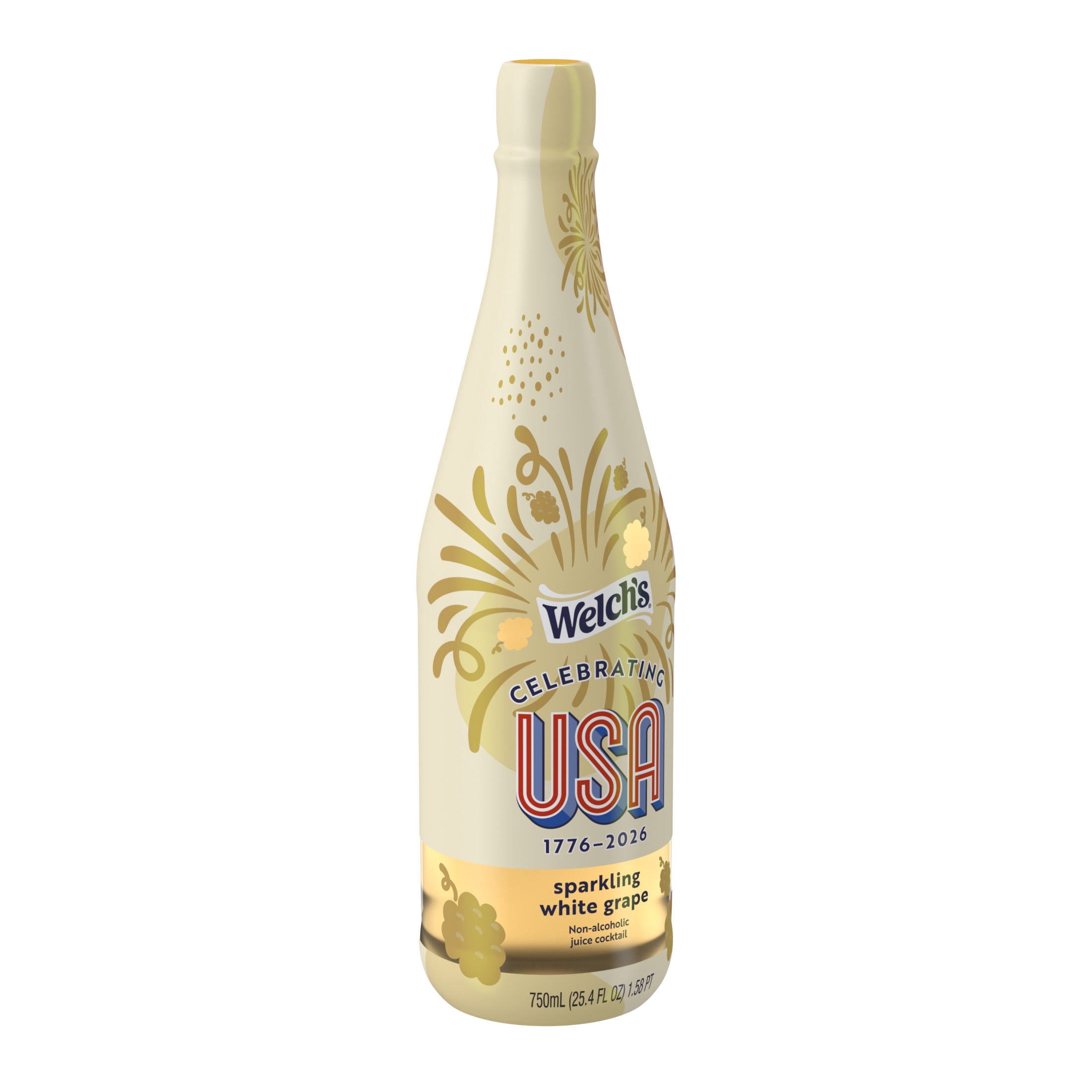 Welch's Non-Alcoholic Sparkling Juice Cocktail, White Grape, 25.4 fl oz Bottle