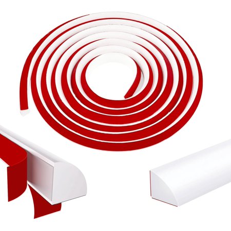 Flexible Quarter Round Molding, 118 inch Self-Adhesive Trim Molding Peel and Stick Bendable Molding Trim, Waterproof Quarter Round Trim for Wall Edge Corner Cabinet Edge Countertops