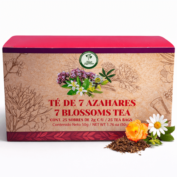 Té de 7 Azahares (7 Blossoms Tea) – 100% Natural, Vegan | 25 Tea Bags