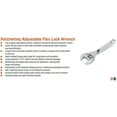 8 in. Ratcheting Flex Adjustable Wrench