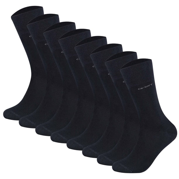 Calcetines unisex Camano - Calcetines suaves, monocolor, paquete de 8 Marina 39-42