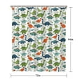 thumbnail image 5 of White Colorful Dinosaurs Pattern Shower Curtain 72"x84" ,Bathroom Decorative Shower Curtains Set with 12 Hooks,Modern Waterproof Washable Shower Curtain, 5 of 6