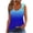 Navy, variant on Staron Women's Gradient Color Sleeveless V Neck Casual Top Blouse Fashion Loose Vacation Party Tank, Black XL