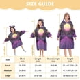 thumbnail image 4 of FORMRS Wearable Blanket Hoodie with Sleeves for Kids Cozy Flannel Sweatshirt, Black Neon Road, 4 of 7