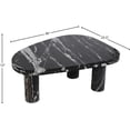 thumbnail image 7 of Meridian Furniture Messina Black Genuine Marble Coffee Table, 7 of 7