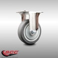 thumbnail image 2 of 4 Inch 316SS Thermoplastic Rubber Wheel Rigid Top Plate Caster Service Caster, 2 of 2
