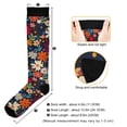 thumbnail image 3 of FORMRS Womens Knee High Socks Casual Long Thick Travel Daily Wear, 1 Pair, Bright Colorful Flowers Pattern, 3 of 6