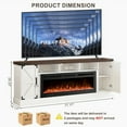 thumbnail image 5 of 77'' Fireplace TV Stand for 85'' TVs, 50-Inch Electric Fireplace, LED Lights, Farmhouse Media Entertainment Center, 5 of 7