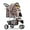 Leopard Print, variant on VibrantEcho 3-Wheel Pet Stroller, Foldable Travel Jogger for Small & Medium Dogs & Cats, Lightweight Carrier with Breathable Mesh Cover, Cup Holder & Storage Basket.Leopard Print