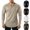 Army Green, variant on Men Long Sleeve Raglan Notch Henley T Shirt Two Button Placket Curved Hem Soft Cotton Blend Regular Fit Wrinkle Resistant Everyday Base Layer Tee Green L