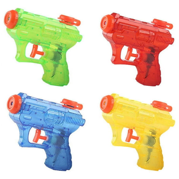 4 pistolas de agua para fiestas de cumpleaños de niños y niñas, bolsas de regalo y recuerdos para fiestas en la piscina y la playa.