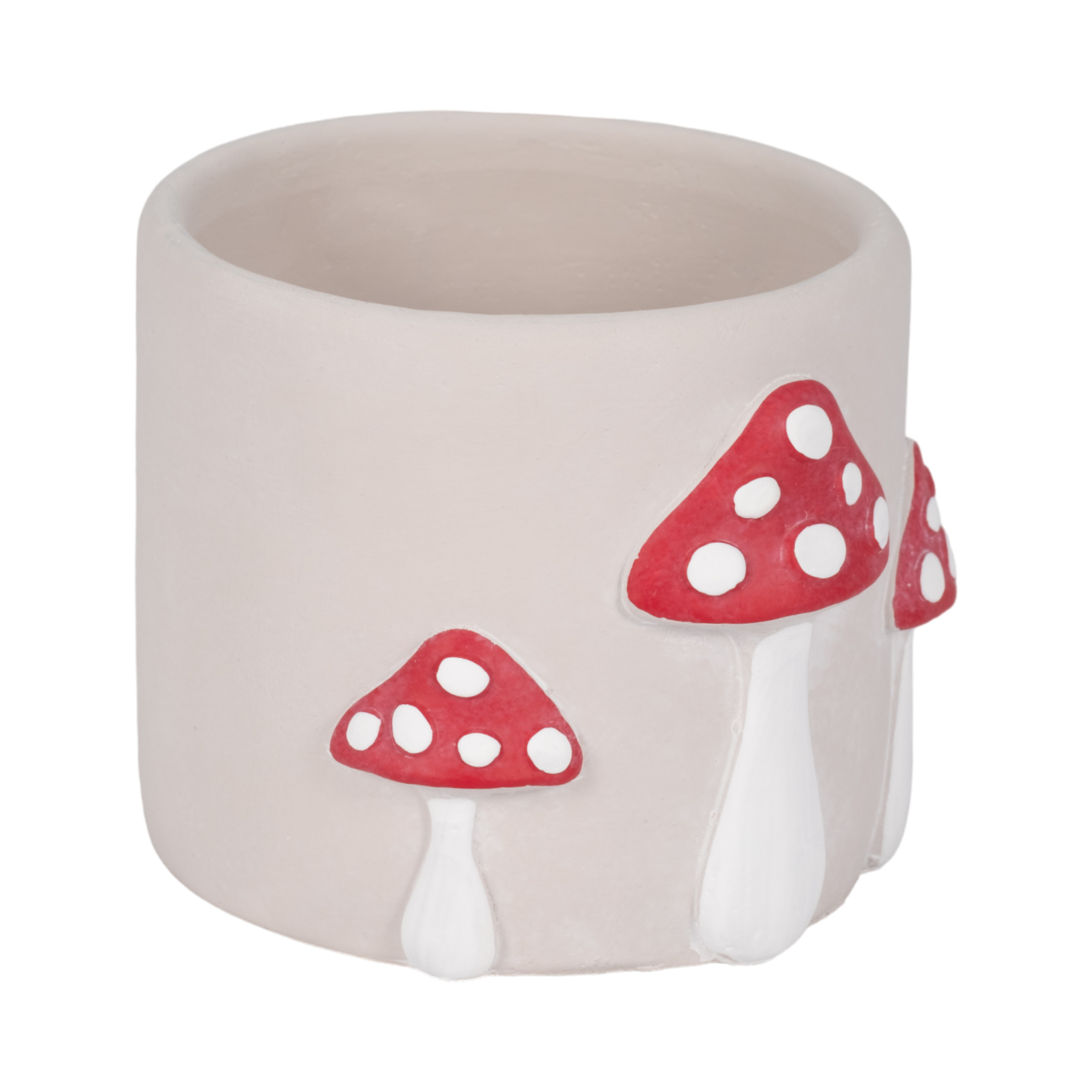 Decorative Flower Pots with Mushroom Design for Home Decor - Modern Planters for Outdoor and Indoor Plant Styling - Pottery Plant Pots for Garden, Living Room, and House Display - 5", Red