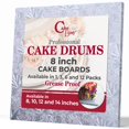 thumbnail image 1 of Tablas para tartas Cakebon cuadradas, 20 cm, resistentes, 1,3 cm de grosor, plateadas, paquete de 3, 1 of 7