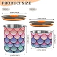 thumbnail image 3 of Mermaid Gradient Color Airtight Coffee Bean Canister 17oz Food Storage Containers with Lids For Gournd, Tea, Sugar, Flour, Rice, Cereal, Candy Cookie Jar, 3 of 8