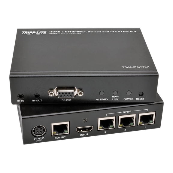 Tripp Lite BHDBT-K-E3SI-ER HDBaseT HDMI Over Cat5e Cat6 Cat6a Extender Kit with Ethernet, Serial and