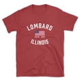 thumbnail image 1 of Lombard Illinois Patriot Men's Cotton T-Shirt, 1 of 1