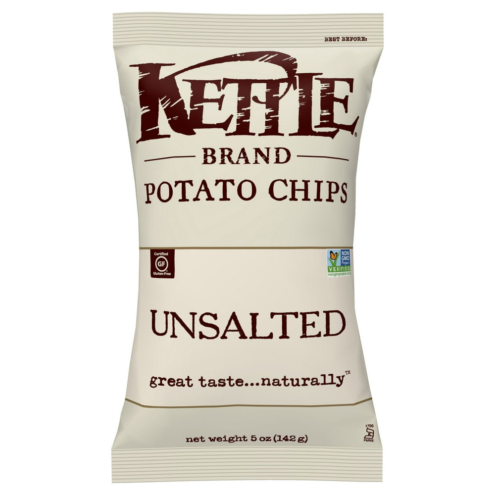 Kettle Brand Potato Chips, Unsalted Kettle Chips, 8.5 Oz