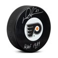 thumbnail image 1 of Darryl Sittler Autographed Philadelphia Flyers Hockey Puck with HOF Note, 1 of 2