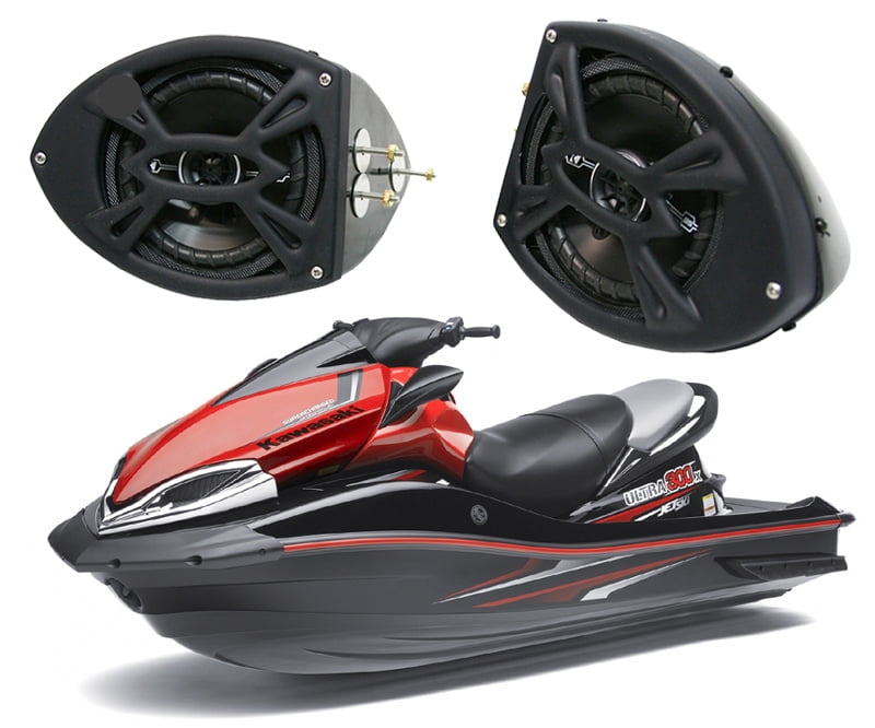 Kawasaki Jet Ski PWC Marine Kicker Bundle DSC5 5 1/4" Black Speaker