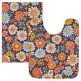 thumbnail image 7 of Yayeee Bath Rugs for Bathroom Floor Set of 2 Non Slip Fluffy Soft Absorbent Mat, Colorful Flowers, 7 of 7