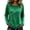 Green, variant on Womens Long Sleeve Shirts Tops ,Diagonal Fringe Trim Loose Fit Pullover Top, Soft Lightweight Fashion Shirt