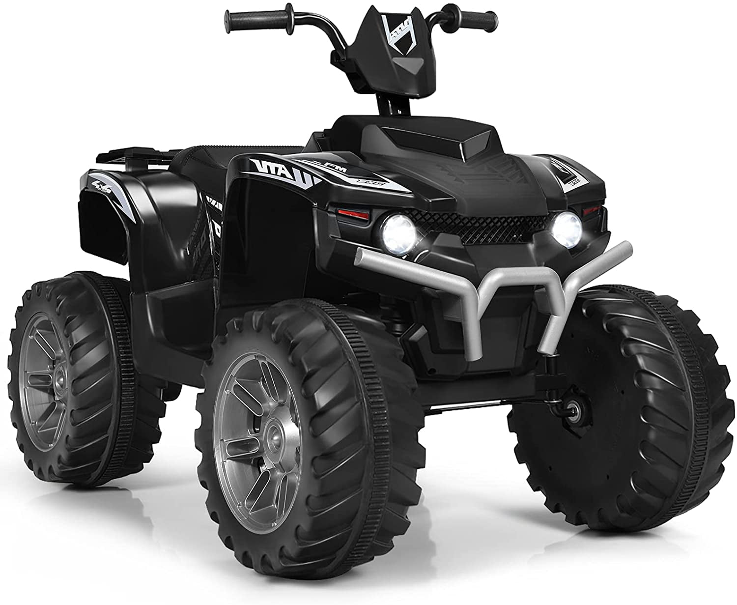 Infans 12V Kids 4-Wheeler ATV Quad Ride On Car w/ LED Light & Music Black