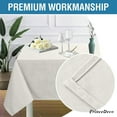 thumbnail image 4 of PrinceDeco Linen Textured Table Cloths SquarePremium Solid Tablecloth Spill-Proof Waterproof Table Cover for Dining Buffet Feature Extra Soft and Thick Fabric Wrinkle Free-Table linen, not of paper, 4 of 5