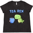 thumbnail image 3 of Inktastic Tea Rex Cute Green Dinosaur Pun Women's Plus Size T-Shirt, 3 of 5