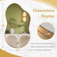thumbnail image 4 of Fahomiss Modern 26" x 46" Irregular Wall Mirror, Cloud-Shaped Bathroom Mirror, Asymmetrical Vanity Mirror for Home Wall Decor, Mirror Suitable for Bedroom, Living Room, Entryway,Gold Metal Frame, 4 of 11