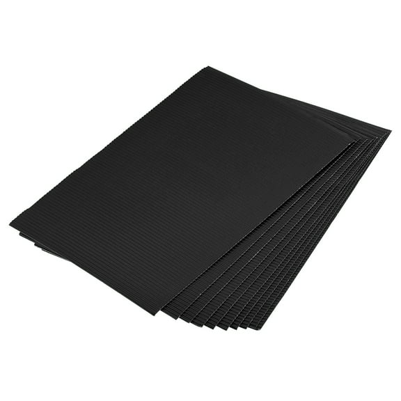 Corrugated Paper Sheets 25pcs 11.69-inch x 8.27-inch Black Cardboard for DIY Craft