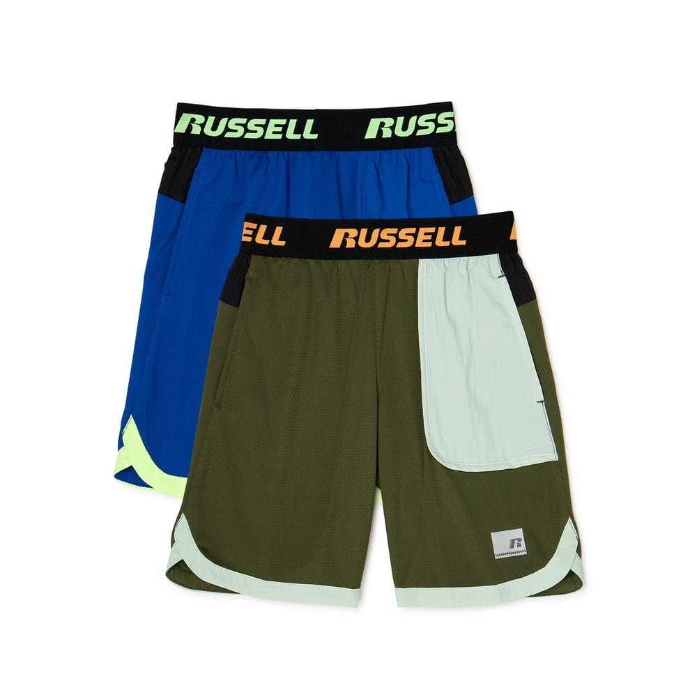 Russell Russell Boys Nylon Performance Shorts, 2Pack, Sizes 418