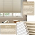 thumbnail image 4 of Keego Printed Cordless Celluar Shades Semi Blackout Honeycomb Window Blind Light Filtering Easy Install Beige Upper Case, Color002, 40"w x 56"h, 4 of 7