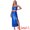 Royal Blue, variant on DARING DIVA 2 Pcs Women Crop Top and High Waist Split Maxi Skirt XS Royal Blue