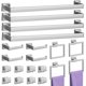 thumbnail image 1 of Juego De Accesorios De Baño De Níquel Cepillado De 20 Piezas: Barra Para Toallas De 23,6 Pulgadas, Aro Para Toalla, Soporte Para Papel Higiénico Y Ganchos, Herrajes Para Baño Montados En La Pared, Res, 1 of 5